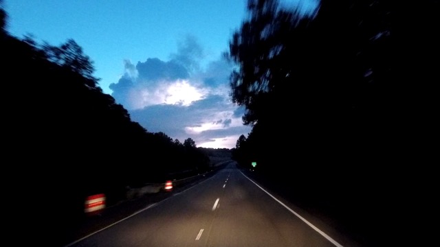 Lightning filling the cloud