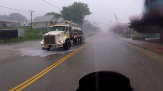 Driving through a lake!